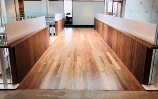 A shiny wooden floor